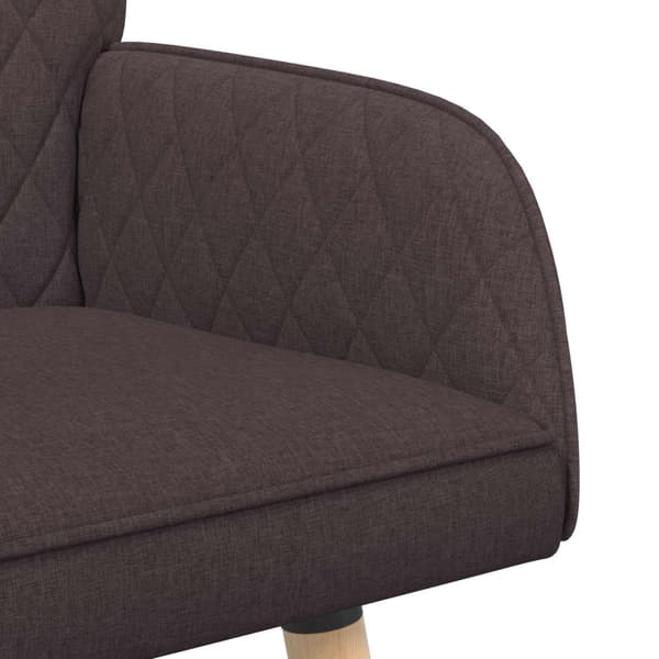 2-sitssoffa med ben i massivt trä 2-sits Mörkbrun Linnetyg