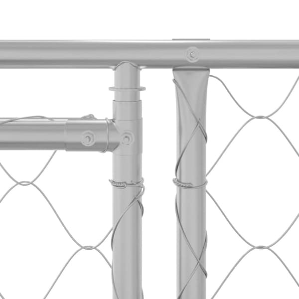 Hundbur Silver 400 x 200 x 200 cm Galvaniserat Stål