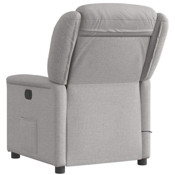 Massagefåtölj molngrå tyg