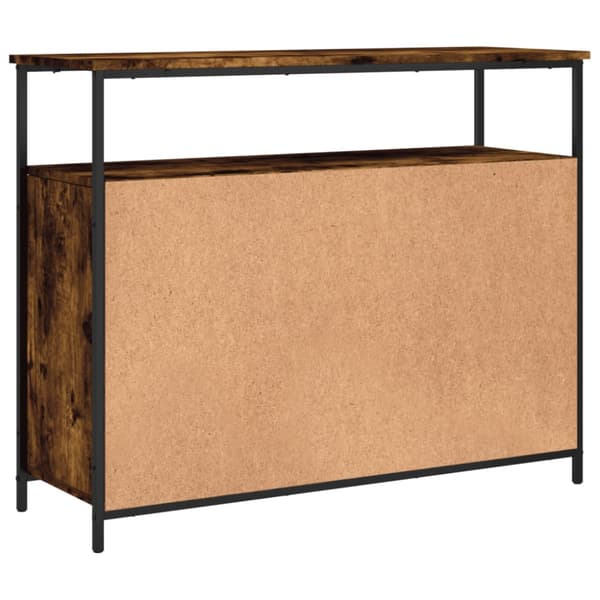 Skänk rökfärgad ek 100x35x80 cm konstruerat trä