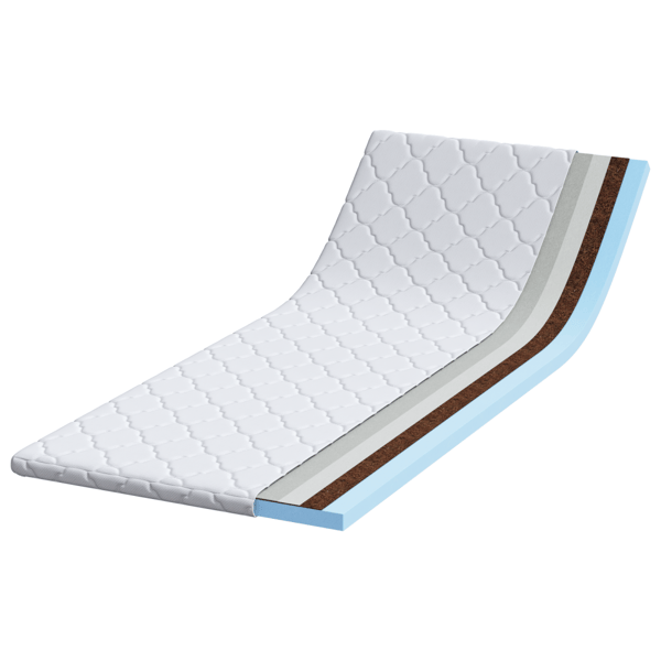 Kokostopper Vit 80 x 200 cm Jacquardtyg