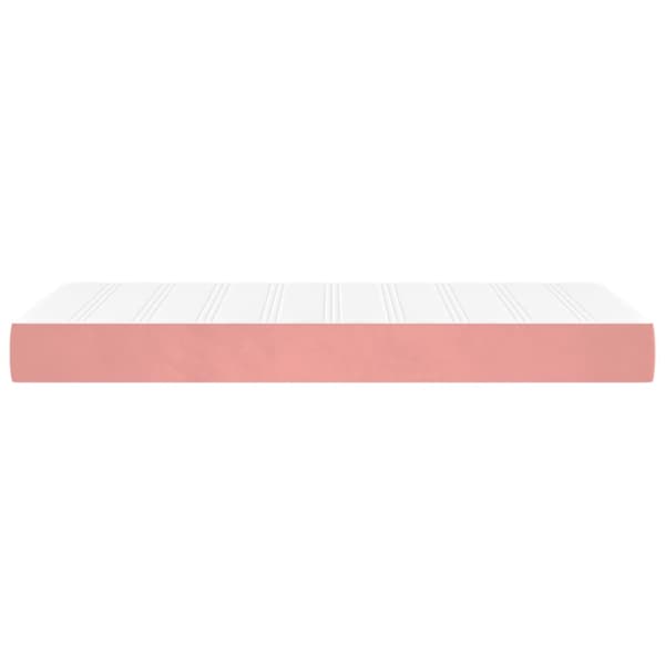 Pocketresårmadrass medium rosa 90x220x20 cm sammet