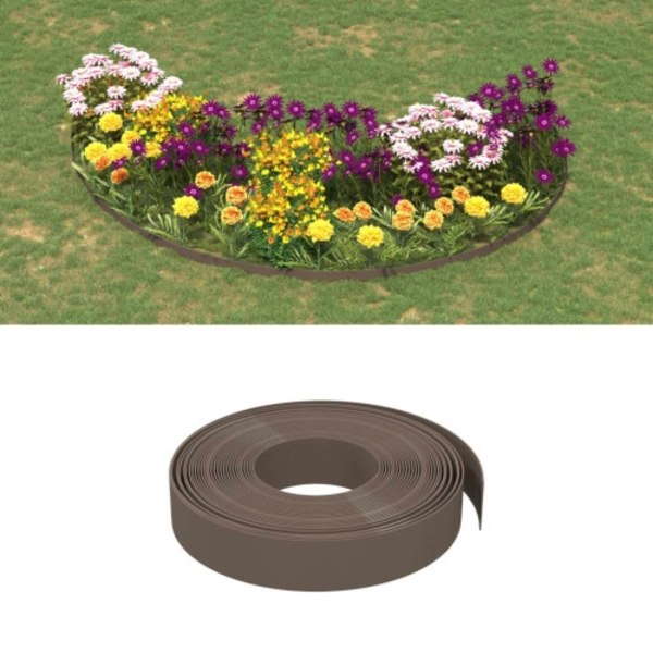 Rabattkant brun 2 st 10 m 10 cm polyeten