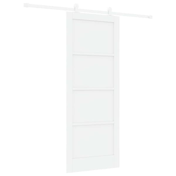 Skjutdörr 83 x 211 cm Konstruerat trä Vit