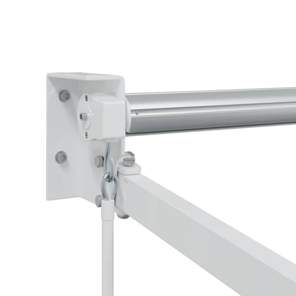 Manuell utdragbar markisram Vit 4 x 2 m Aluminium