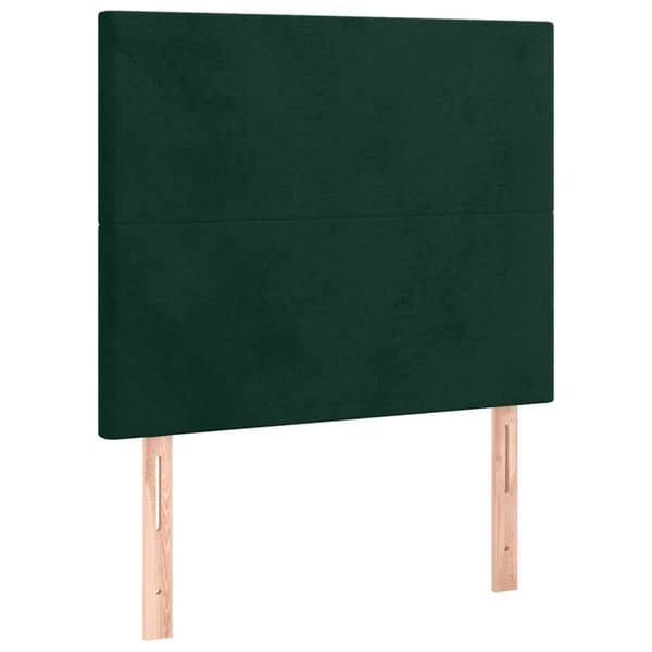 Ramsäng med madrass mörkgrön 80x200 cm sammet