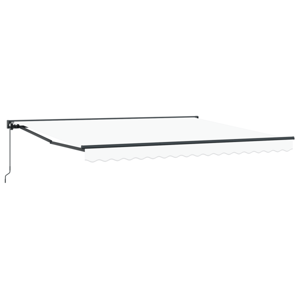 Markisram Vit 400 × 300 cm Polyester med PU-beläggning