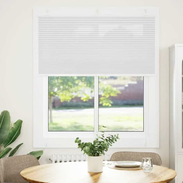 Plisserad persienn vit 120x150 cm tyg bredd 119,4cm polyester