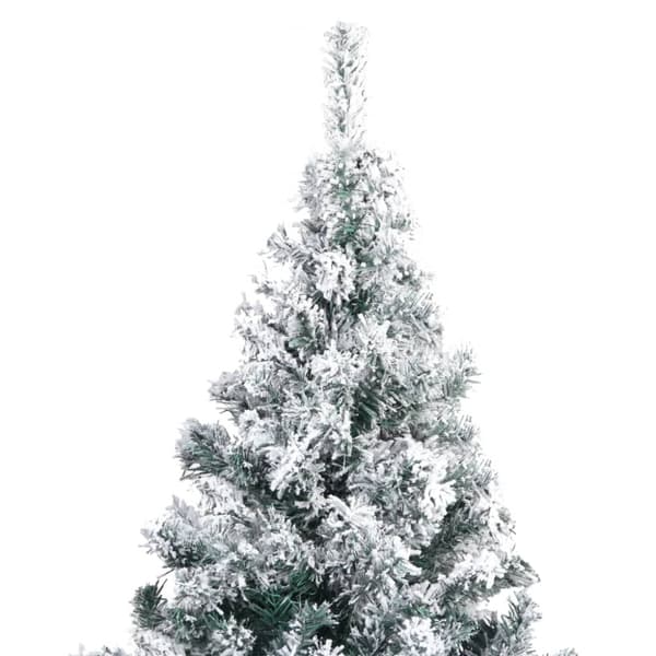 Plastgran med snö grön 210 cm PVC