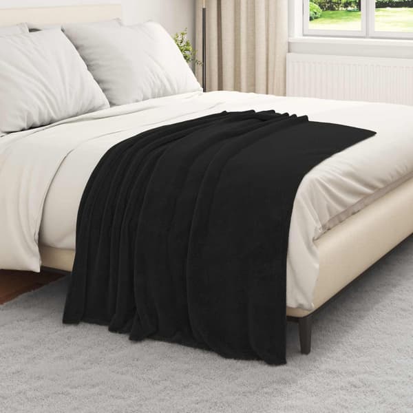 Filtar 6 pcs Svart 130 x 150 cm Fleece