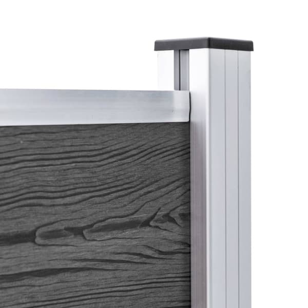 Staketpaneler WPC 699x105 cm svart