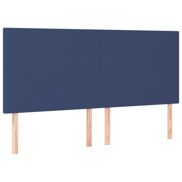 Sängram utan madrass blå 200x200 cm tyg