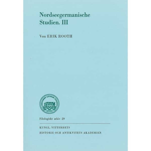 Nordseegermanische Studien. III (häftad)