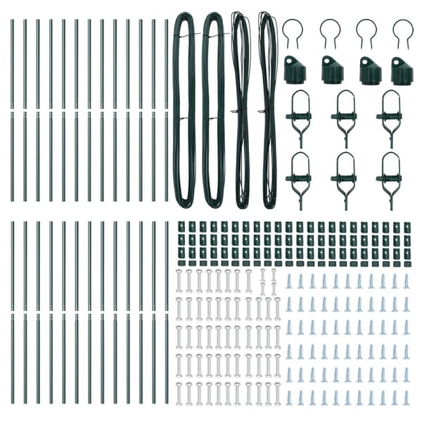 Stängselstolpe 26 pcs Grön 3,2 x 3,2 x 200 cm