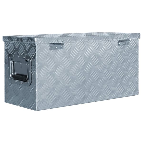 Förvaringslåda aluminium 61,5x26,5x30 cm silver
