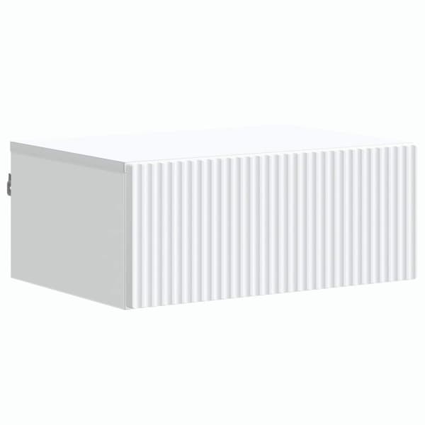 Väggmonterat Sängbord med låda 2 pcs Vit 49 x 34,5 x 20 cm