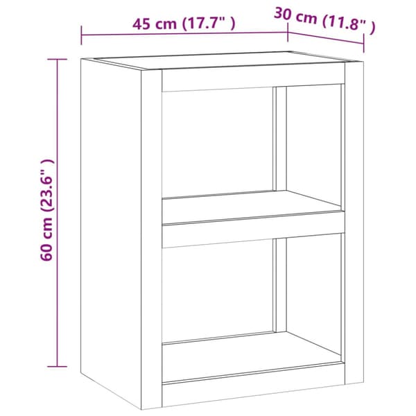 Sidobord 45x30x60 cm massiv teak