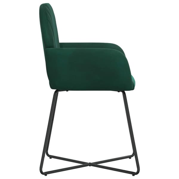 Matstolar 6 pcs Sammet Mörkgrön 55 x 50 x 84 cm