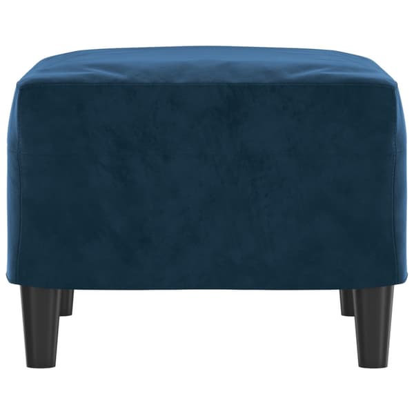 Fotpall blå 60x50x41 cm sammet