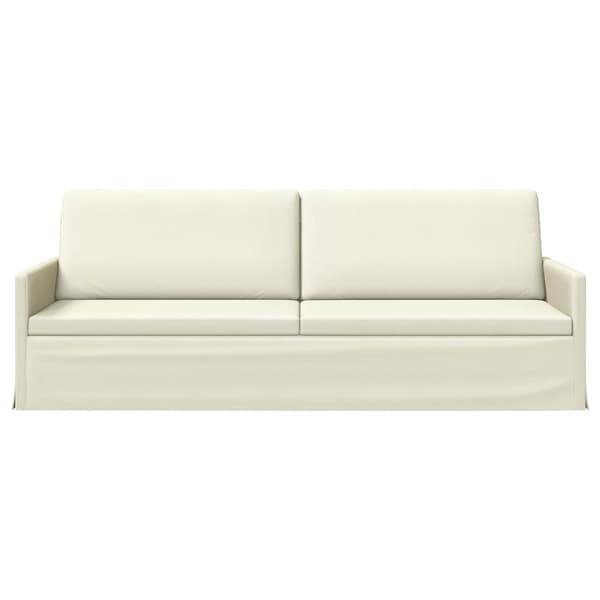 3-sitssoffa Gräddvit 220 x 81 x 82 cm Kordread tyg