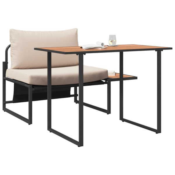 Utomhusstålstolar 2 pcs Taupe Stål