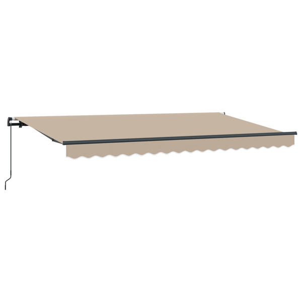 Utfällbar markis Beige 400 x 200 cm tyg