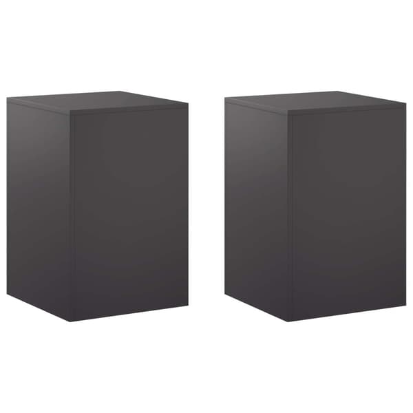 Växtställ 2 pcs Svart 40 x 40 x 60 cm Stål