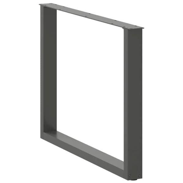 Matbordsben U-formade 3 st antracit 100x(72-73) cm stål