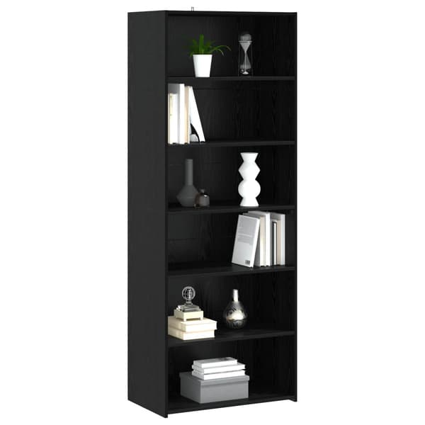 Sideboard Svart ek 70 x 41 x 185 cm Konstruerat trä