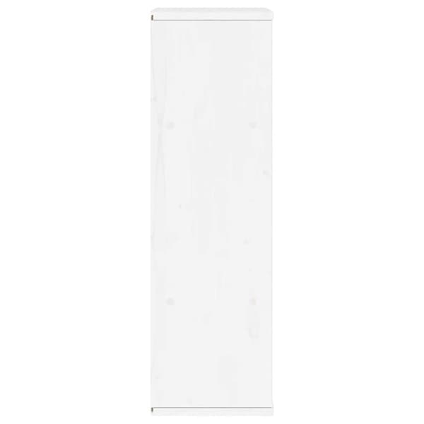 Sidoskåp med låda "ODDA" vit 40x24x79 cm massiv furu