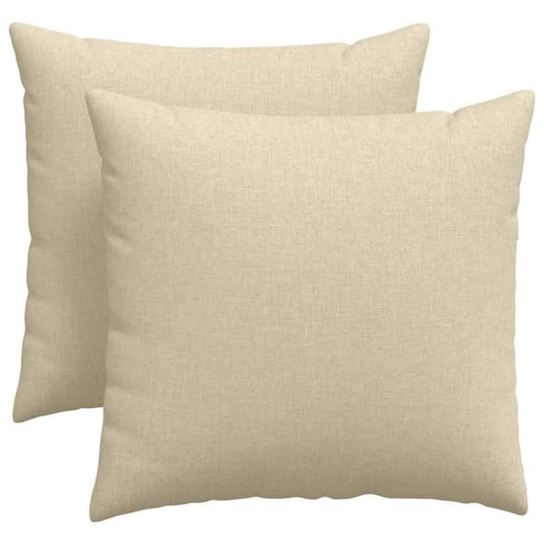 Sofakuddar 2 pcs Kräm 45 x 45 cm tyg