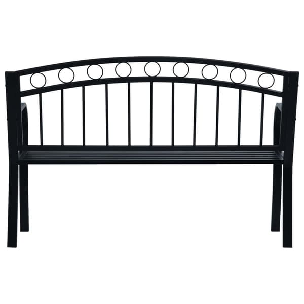 Trädgårdsbänk 125 cm svart stål