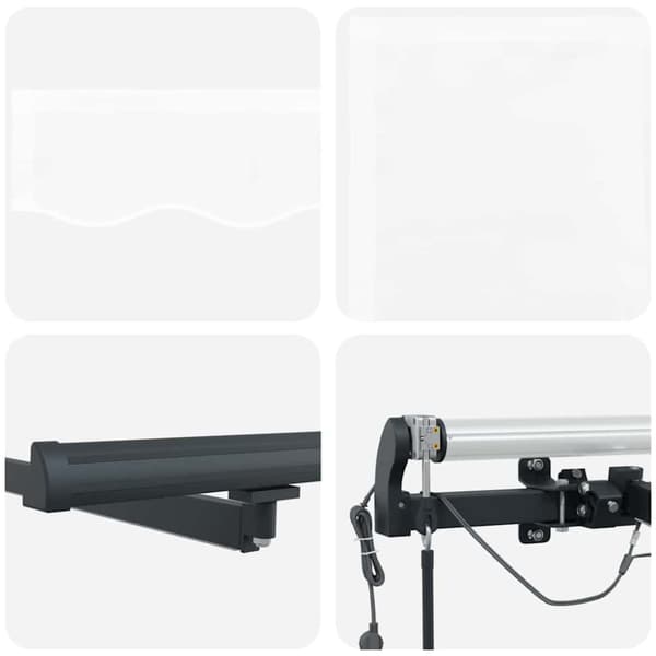 Markis tyg med Vit 400 × 350 cm Polyester
