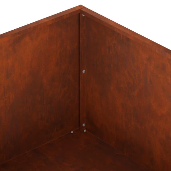 Trädgårdsplanterare Rostig 100 x 100 x 30 cm