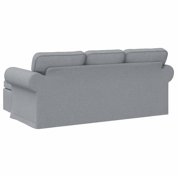 Soffa Ljusgrå 195 x 138 x 80 cm tyg