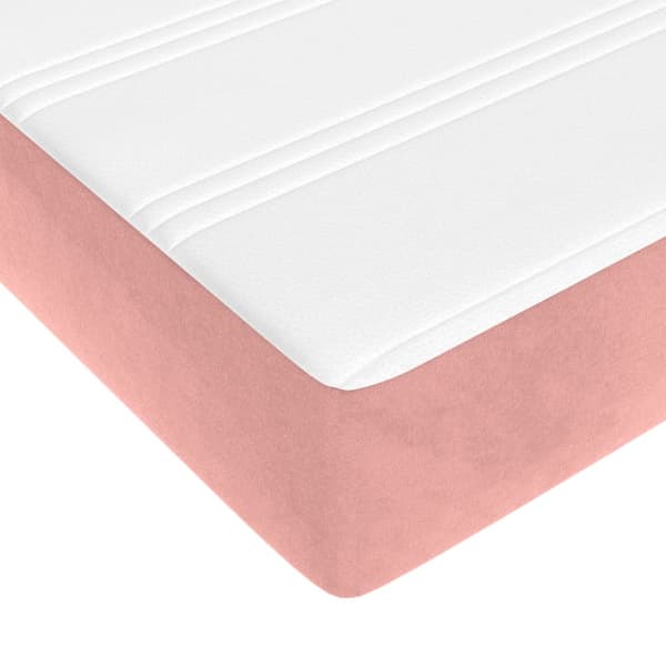 Pocketresårmadrass medium rosa 160x200x20 cm sammet