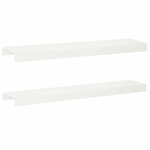 Topprofil för rabattkant 2 st 100 x 20 x 5 cm Stål Vit