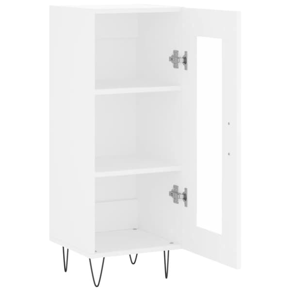 Skänk vit 34,5x34x90 cm konstruerat trä