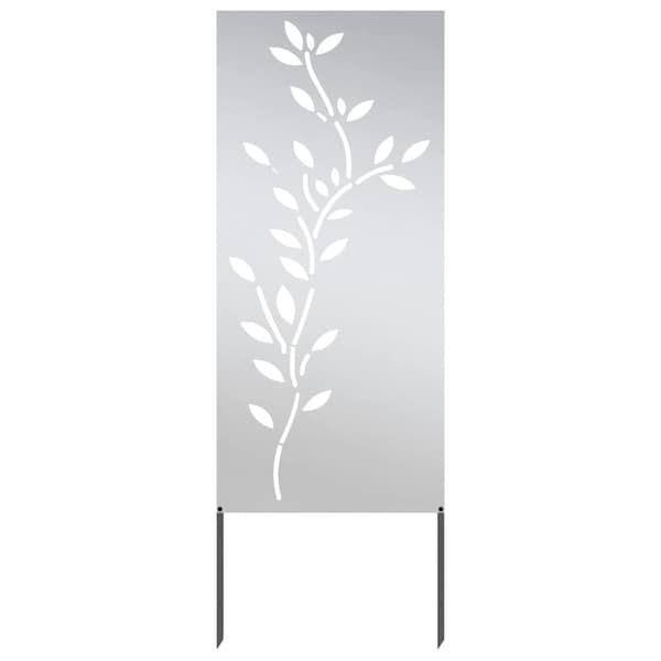 Trädgårds integritetsskärm Silver 50 x 140 cm Rostfritt stål