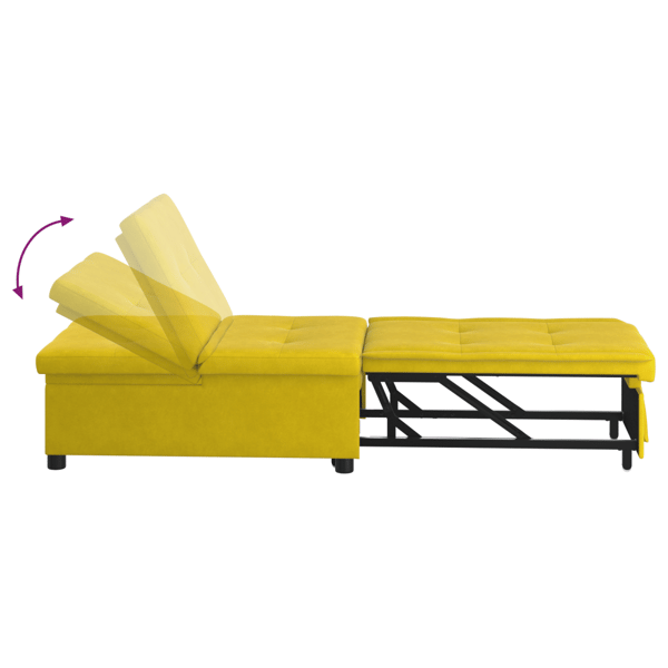 Soffsäng Gul 194 x 67 x 82 cm Sammet