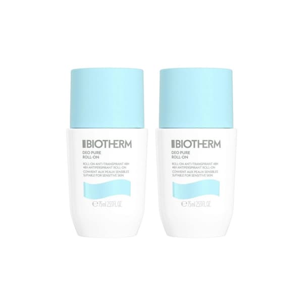 2-pack Biotherm Deo Pure Antiperspirant Roll-On 75ml