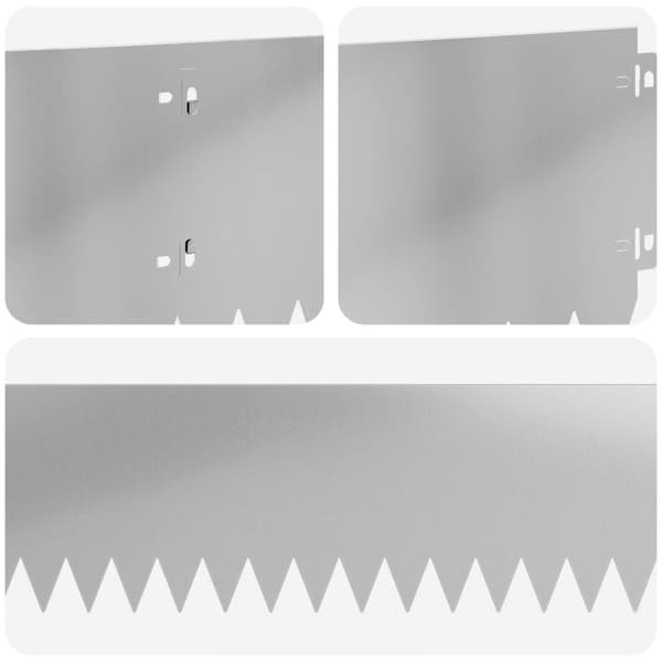 Kant för gräsmatta 10 pcs 103 x 20 cm Stål Silver