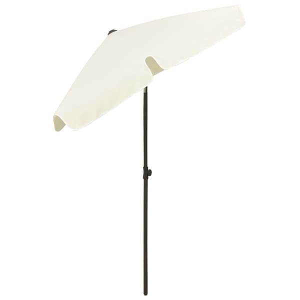 Strandparasoll sandgul 180x120 cm