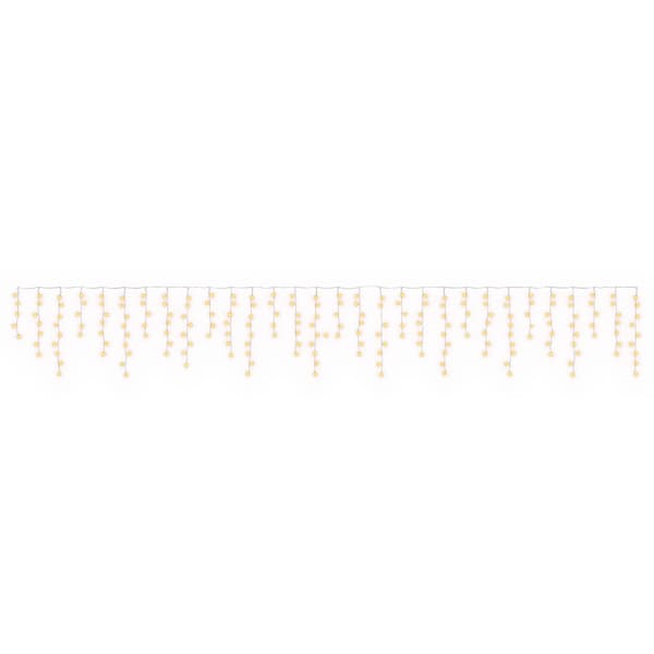 Ljusgardin 210 LED-lampor Varmvit 500 x 72 cm