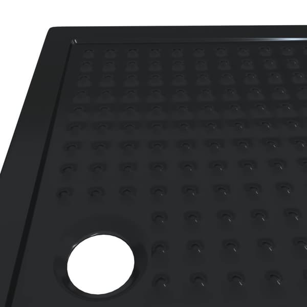 Duschbas Tray med Prickar Svart 120 x 80 x 4 cm ABS