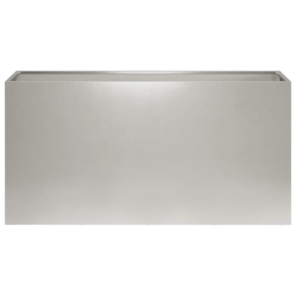Trädgårdsplanterare 2 st Silver 100 x 30 x 40 cm Rostfritt stål