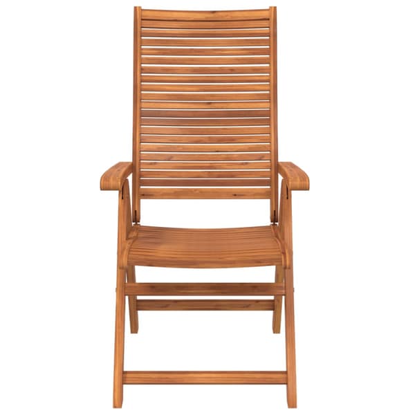 Fällbara fåtöljer 8 st 56x72x107 cm Massivt trä akacia