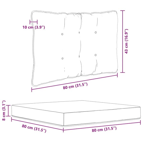Utomhus Soffa Kudde 3 pcs Rosa Polyester