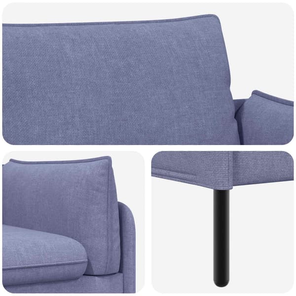 2-sits soffa Jeansblå 188 x 81 x 89 cm Tyg