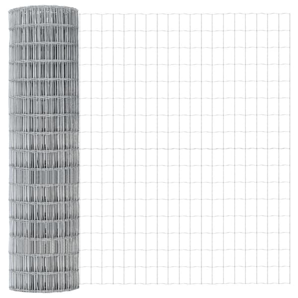 Stängsel med stolpe Silver 1,2 x 10 m Stål